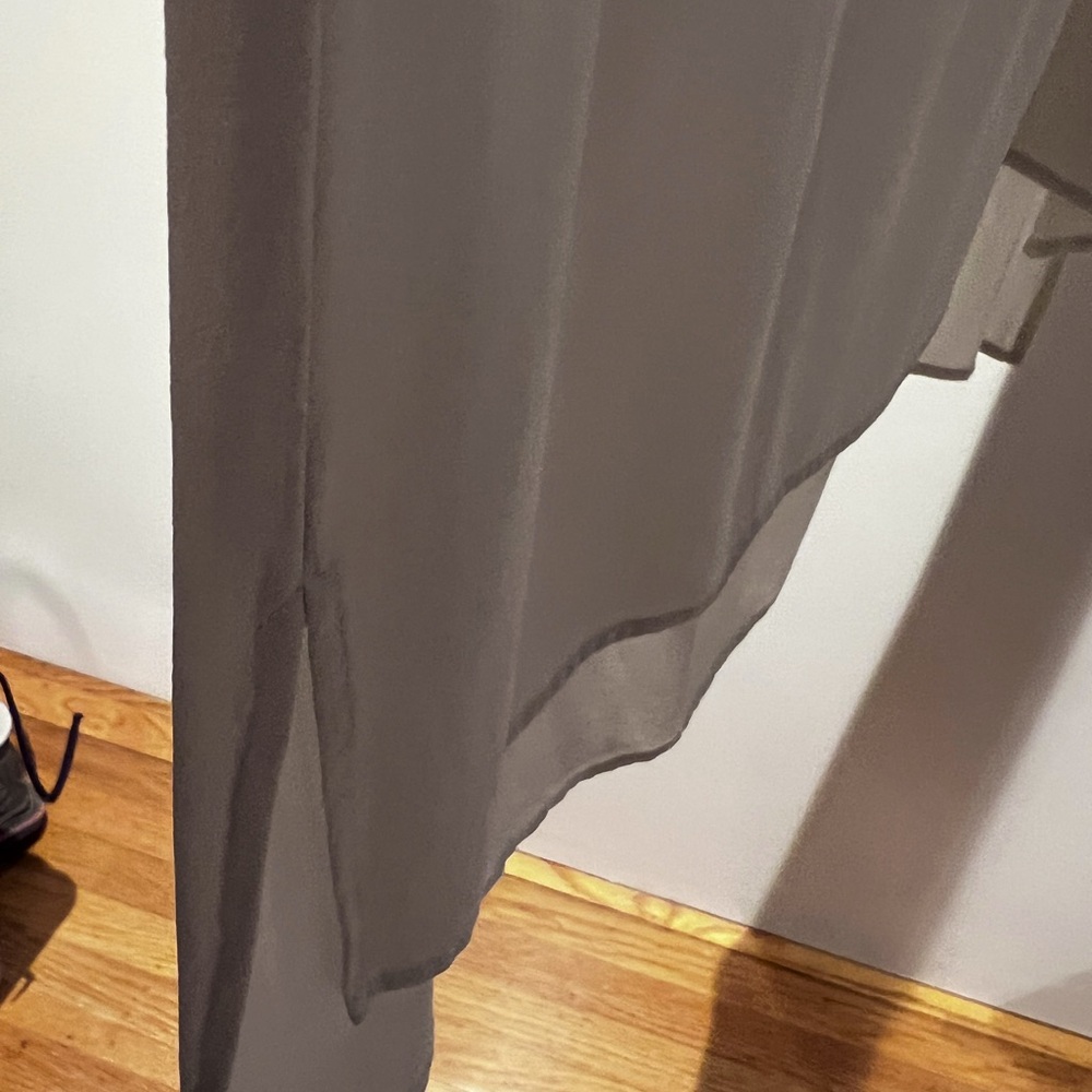 Silk Georgette Crepe Ballet Neck Long Tank